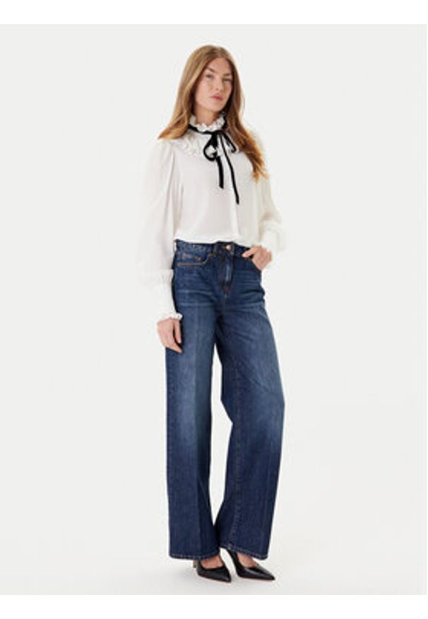 Luisa Spagnoli Jeansy Ortografia 542372 Granatowy Wide Leg. Kolor: niebieski