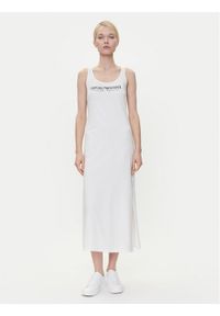 Emporio Armani Underwear Sukienka codzienna EW000494 AF10881 U1131 Biały Regular Fit. Okazja: na co dzień. Kolor: biały. Materiał: bawełna. Typ sukienki: proste. Styl: casual