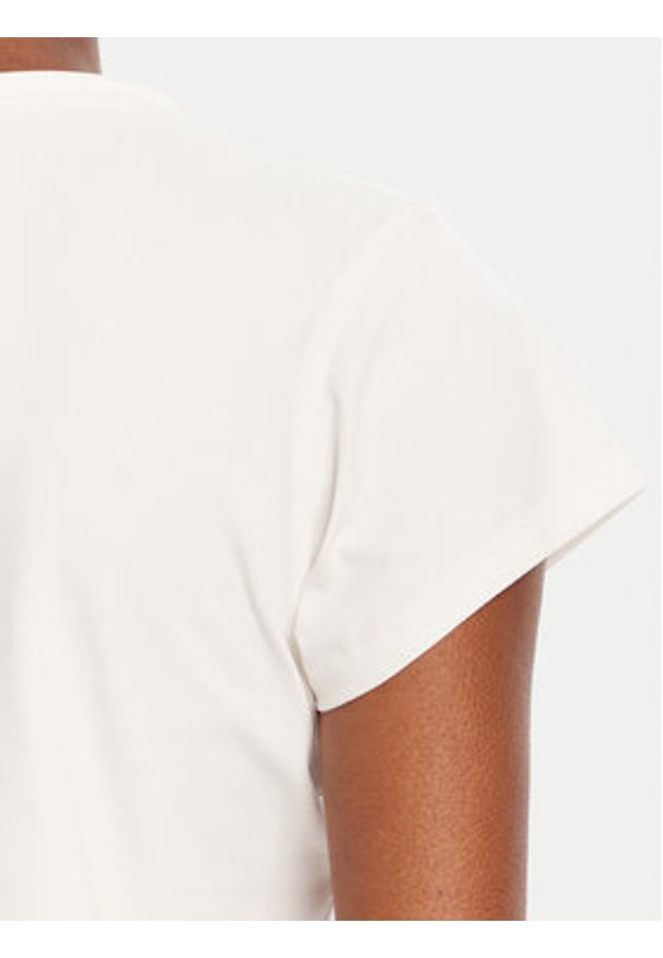 Hugo - HUGO T-Shirt Rhinestone 50551404 Écru Slim Fit. Materiał: bawełna