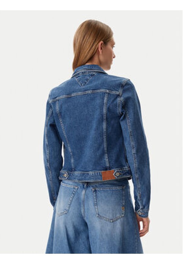 Tommy Jeans Kurtka jeansowa Vivianne DW0DW20120 Niebieski Slim Fit. Kolor: niebieski. Materiał: bawełna