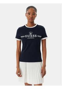 Guess T-Shirt V6GI08 K2975 Granatowy Regular Fit. Kolor: niebieski. Materiał: bawełna #1