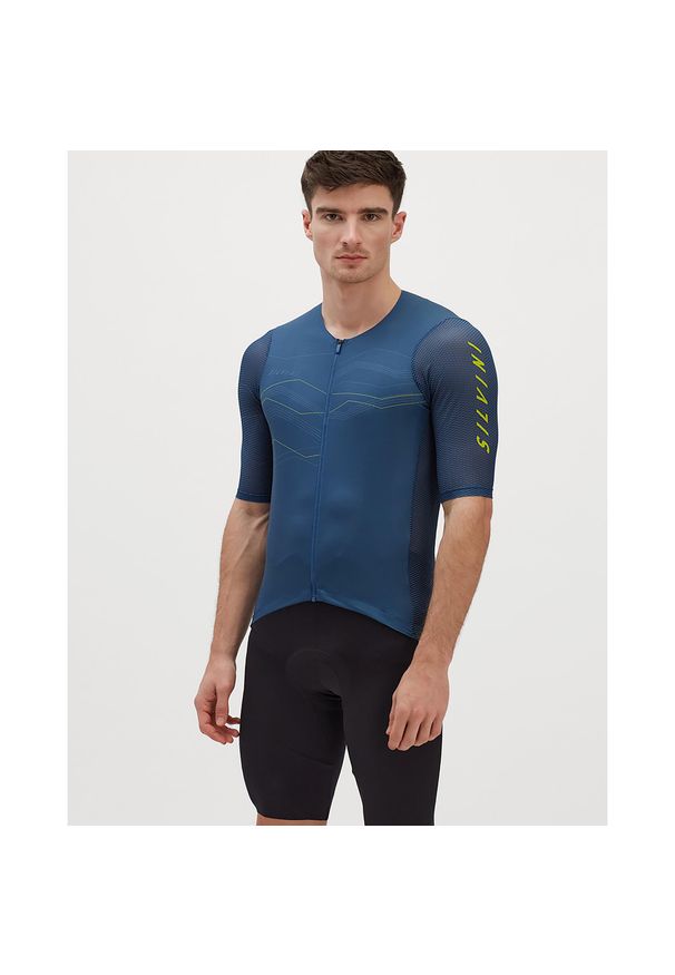Koszulka rowerowa męska Silvini Jersey Legno MD2000. Kolor: niebieski. Materiał: jersey