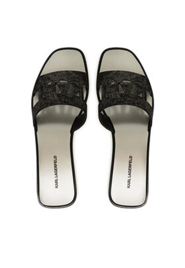 Karl Lagerfeld - KARL LAGERFELD Klapki Skoot II KL80402 Czarny. Kolor: czarny. Materiał: skóra