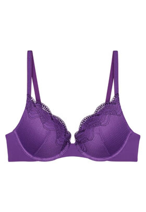 Triumph Biustonosz z fiszbiną Comfort Glam 10224965 Fioletowy. Kolor: fioletowy. Materiał: syntetyk