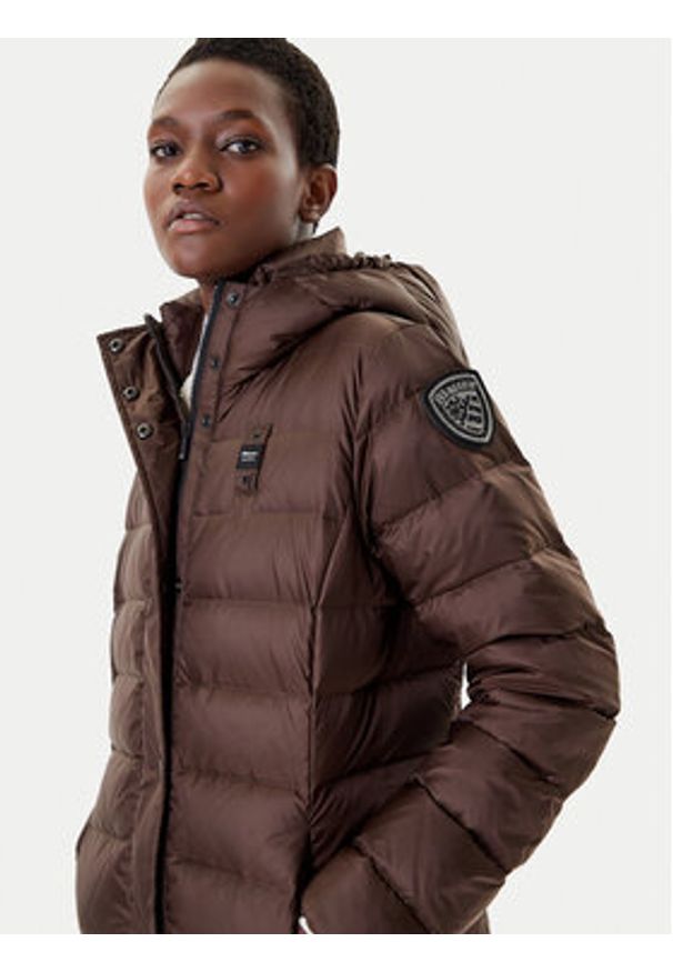Blauer Płaszcz zimowy 25WBLDK03101 Brązowy Regular Fit. Kolor: brązowy. Materiał: syntetyk. Sezon: zima