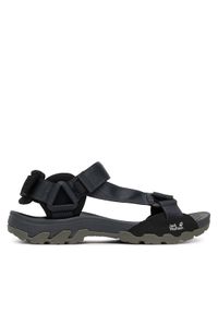 Jack Wolfskin Sandały Ridge A65590 Czarny. Kolor: czarny. Materiał: materiał #1