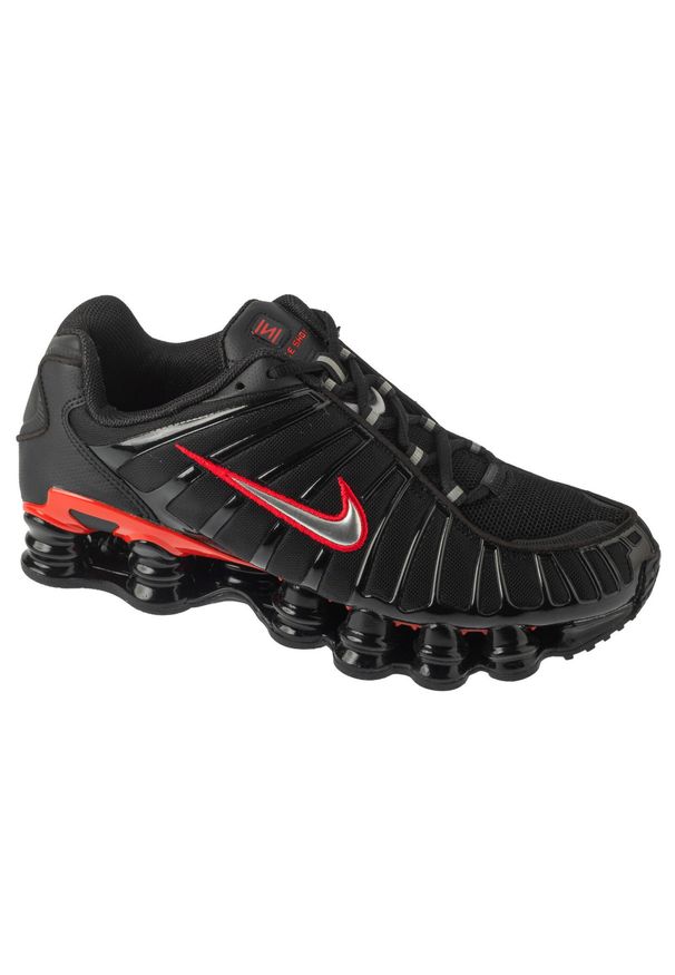 Nike - Buty sportowe Sneakersy męskie, Shox TL. Kolor: czarny. Sport: turystyka piesza