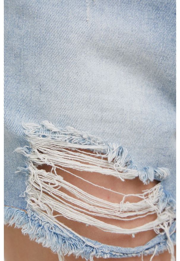 Answear Lab szorty jeansowe damskie gładkie high waist. Okazja: na co dzień. Stan: podwyższony. Kolor: niebieski. Materiał: jeans. Wzór: gładki. Styl: wakacyjny