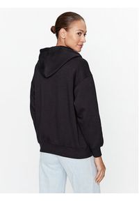 Champion Bluza Hooded Half Zip Sweatshirt 116581 Czarny Oversize. Kolor: czarny. Materiał: bawełna