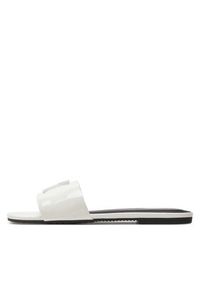 Calvin Klein Jeans Klapki Flat Sandal Slide Mg Met YW0YW01348 Biały. Kolor: biały #5