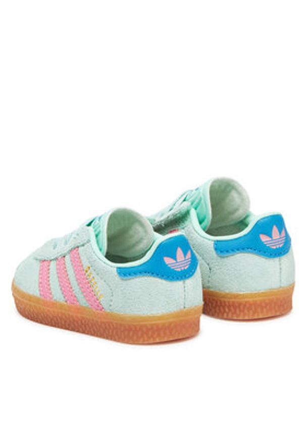 Adidas - adidas Sneakersy Gazelle Comfort Closure JP7135 Zielony. Kolor: zielony. Materiał: skóra, zamsz. Model: Adidas Gazelle