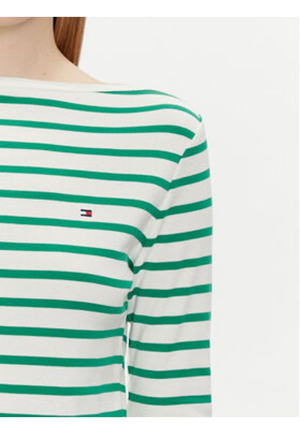 TOMMY HILFIGER - Tommy Hilfiger Bluzka New Cody WW0WW40589 Zielony Slim Fit. Kolor: zielony. Materiał: bawełna