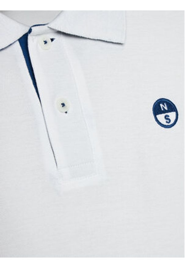 North Sails Polo 692457 Biały Regular Fit. Typ kołnierza: polo. Kolor: biały. Materiał: bawełna
