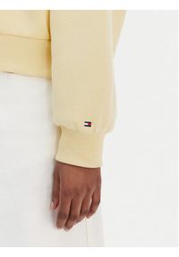 TOMMY HILFIGER - Tommy Hilfiger Bluza Corp Logo WW0WW47832 Żółty Regular Fit. Kolor: żółty. Materiał: syntetyk #4