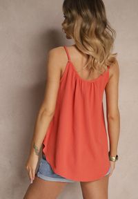 Renee - Różowy Basicowy Top z Bawełną Thireldi. Kolor: różowy. Materiał: bawełna. Sezon: lato