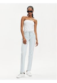 Tommy Jeans Top Essential DW0DW17989 Biały Slim Fit. Kolor: biały. Materiał: wiskoza #2