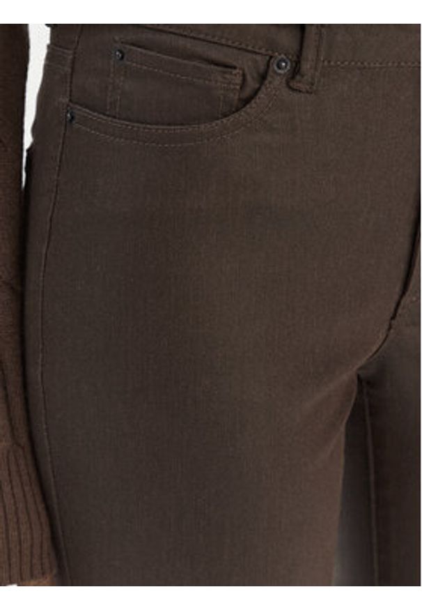 Vero Moda Spodnie z imitacji skóry Flash 10314591 Brązowy Skinny Fit. Kolor: brązowy. Materiał: skóra