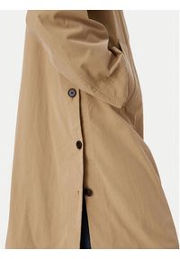 TOMMY HILFIGER - Tommy Hilfiger Trencz WW0WW49842 Beżowy ciemny Regular Fit. Kolor: beżowy. Materiał: bawełna #2