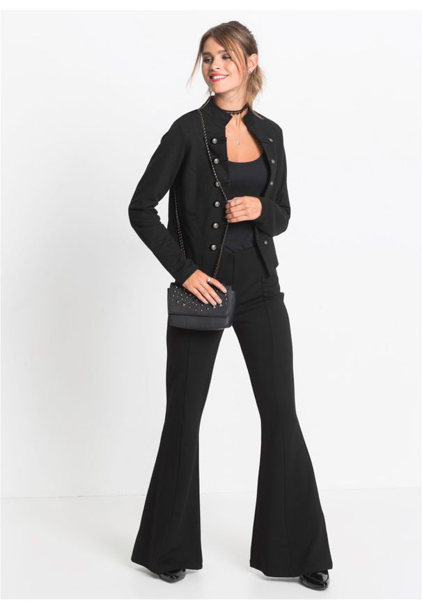 bonprix - Spodnie dzwony Punto di Roma. Kolor: czarny. Długość: długie