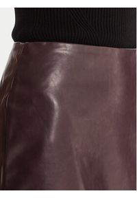 French Connection Spódnica z imitacji skóry 73ZAP 60 Bordowy Regular Fit. Kolor: czerwony. Materiał: syntetyk #2