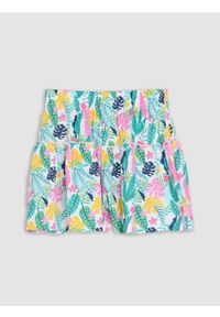 Sinsay - Marszczone szorty ze wzorem roślinnym - wielobarwny #1