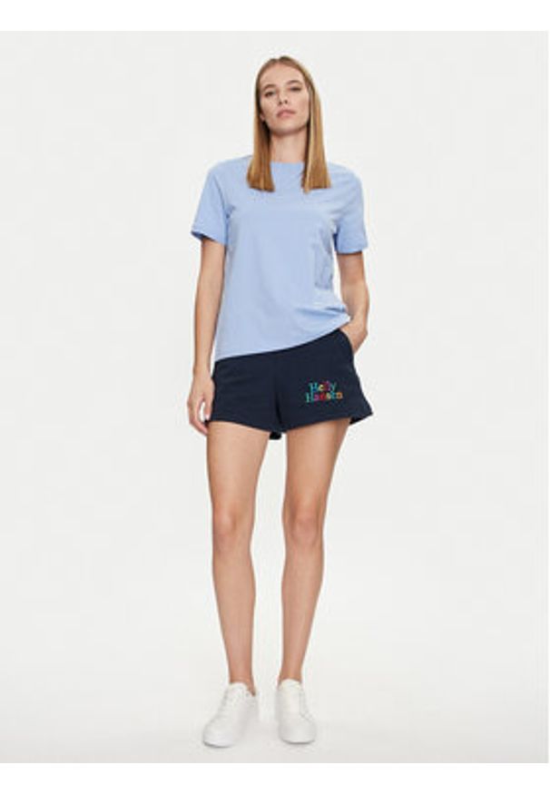 Helly Hansen Szorty sportowe W Core Sweat Shorts 54081 Granatowy Regular Fit. Kolor: niebieski. Materiał: bawełna