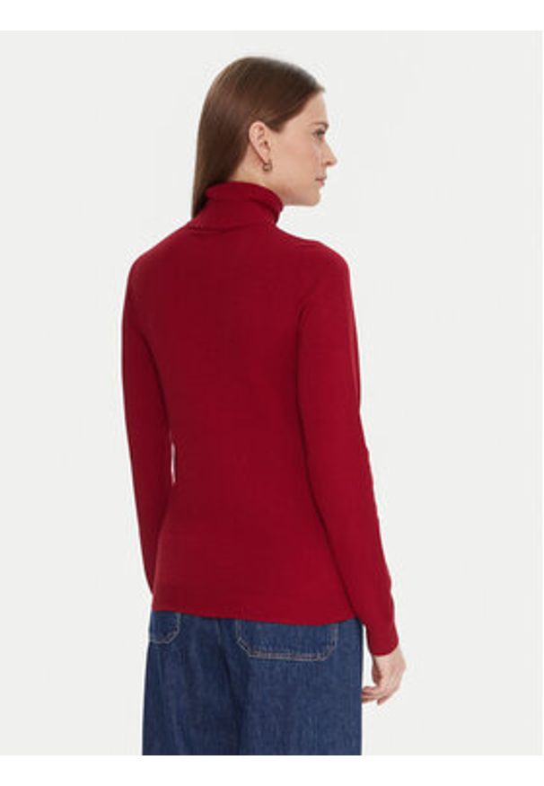 Kontatto Golf 3M0824C Czerwony Regular Fit. Typ kołnierza: golf. Kolor: czerwony. Materiał: syntetyk