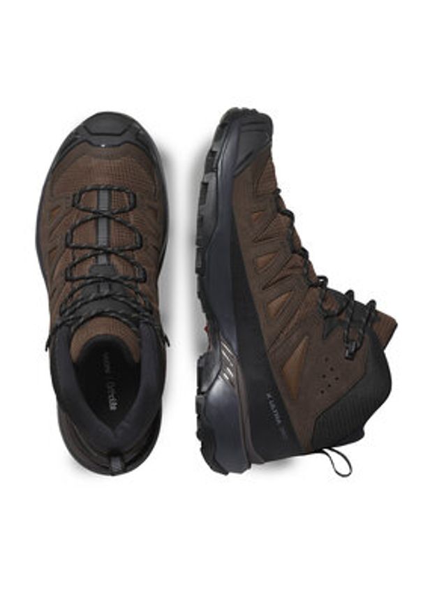 salomon - Salomon Trekkingi X Ultra 360 Leather Mid Gore-Tex L47570900 Brązowy. Kolor: brązowy. Materiał: materiał. Technologia: Gore-Tex. Sport: turystyka piesza