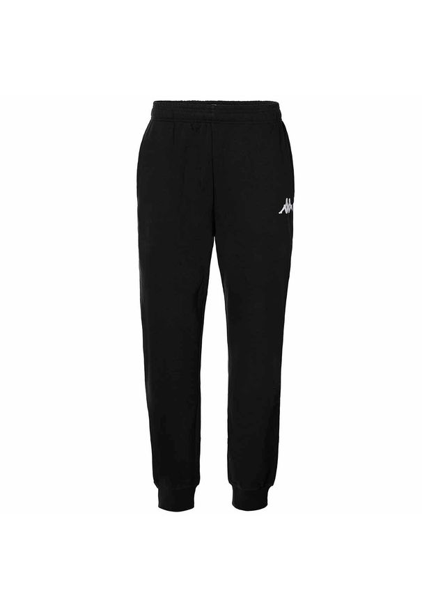 Spodnie do biegania Kappa Bemic. Kolor: czarny. Materiał: polar. Sport: bieganie, piłka nożna