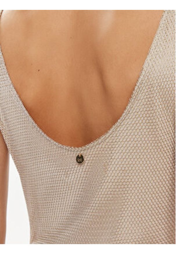 Rinascimento Sukienka codzienna CFC0118504003 Beżowy Regular Fit. Okazja: na co dzień. Kolor: beżowy. Materiał: syntetyk. Typ sukienki: proste. Styl: casual