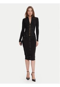 Elisabetta Franchi Spódnica ołówkowa GO-124-57E2-V460 Czarny Slim Fit. Kolor: czarny. Materiał: syntetyk #2