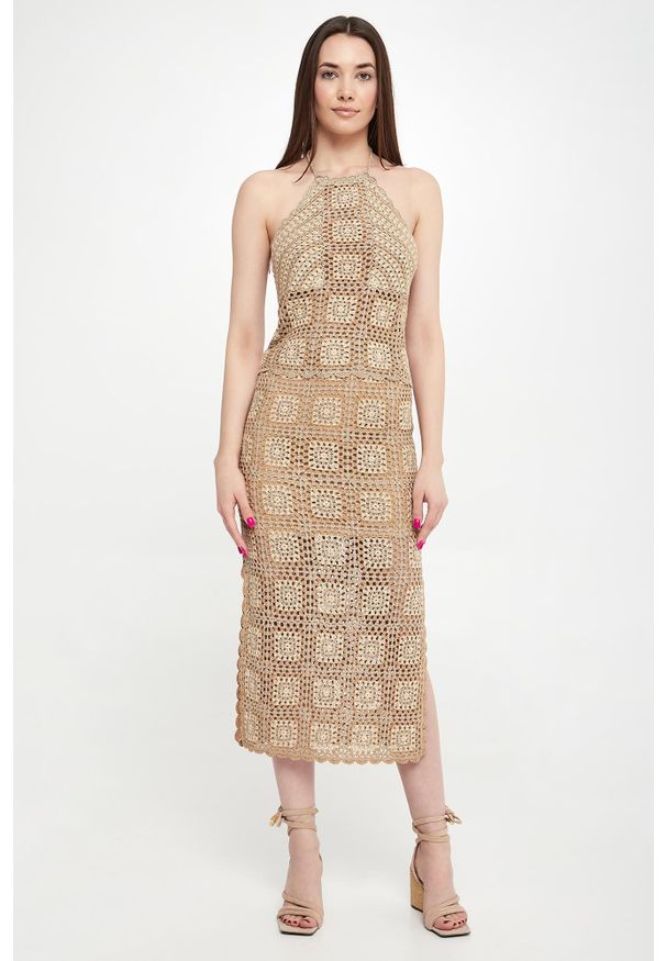 Twinset Milano - Komplet damski dziergany top + spódnica TWINSET. Materiał: dziergany