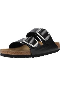 Klapki unisex Birkenstock 1027413. Kolor: czarny. Materiał: skóra. Sezon: lato. Sport: turystyka piesza