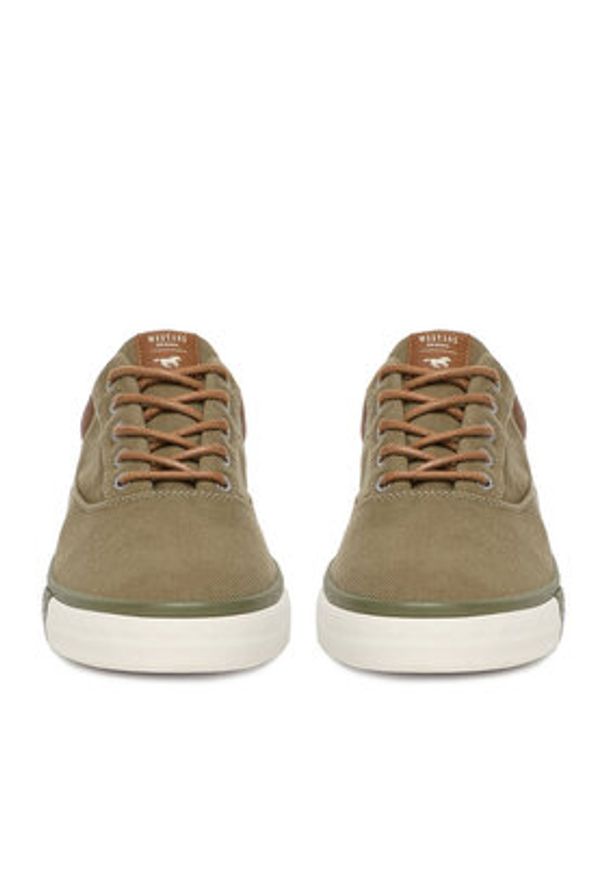 Mustang Trampki 4072-315 Khaki. Kolor: brązowy. Materiał: materiał