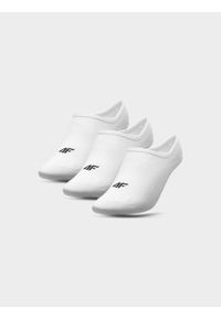 4f - Skarpetki casual stopki (3-pack) damskie. Kolor: biały. Materiał: materiał, bawełna