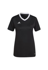 Koszulka piłkarska damska Adidas Entrada 22 Jersey. Kolor: czarny. Materiał: jersey. Sport: turystyka piesza, piłka nożna