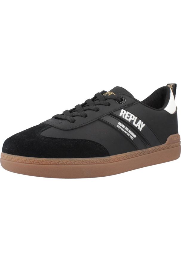 Replay - Buty REPLAY PYPER JR 4 Czarny. Okazja: na co dzień. Kolor: czarny. Materiał: syntetyk, tkanina, skóra
