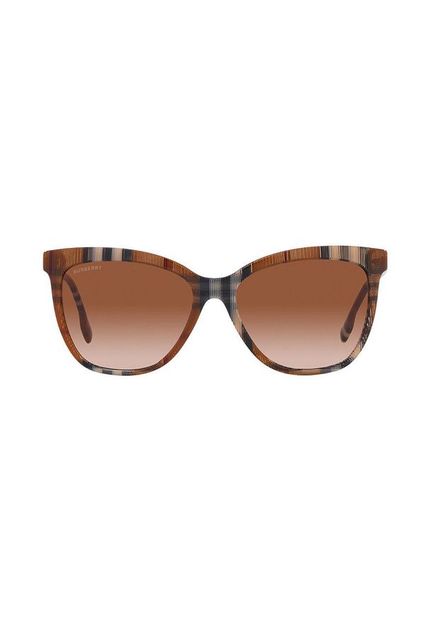 Burberry okulary przeciwsłoneczne damskie kolor czarny. Kolor: brązowy