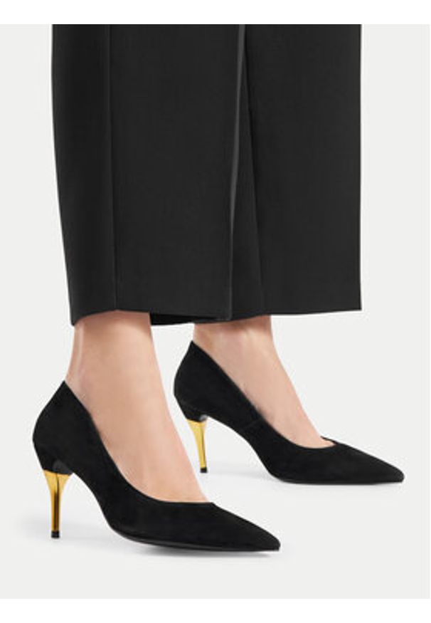 Gino Rossi Szpilki SALI-114457-S Czarny. Kolor: czarny. Materiał: skóra, zamsz. Obcas: na szpilce