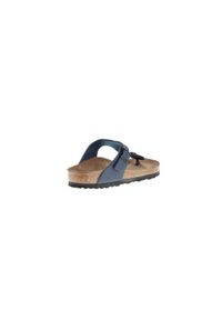 Japonki męskie Birkenstock Gizeh BF. Kolor: niebieski. Materiał: materiał, skóra, syntetyk. Szerokość cholewki: normalna