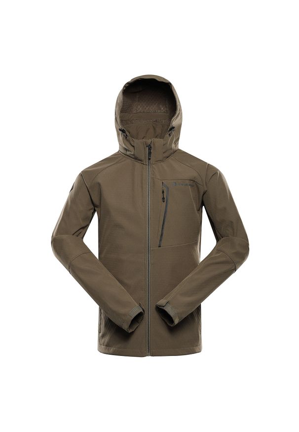 ALPINE PRO - Kurtka softshell męska Alpine Pro Hoor. Kolor: zielony. Materiał: softshell. Sport: turystyka piesza