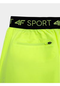 4f - Spodenki do biegania szybkoschnące damskie. Kolor: zielony. Materiał: guma, włókno, materiał. Sport: fitness #2