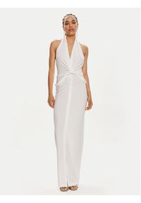 NORMA KAMALI Sukienka wieczorowa ST1243HPD51944 Biały Slim Fit. Kolor: biały. Materiał: syntetyk. Styl: wizytowy