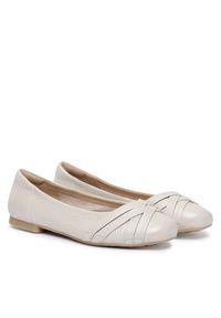 Caprice Baleriny 9-22102-46 Écru. Kolor: kremowy. Materiał: skóra #7