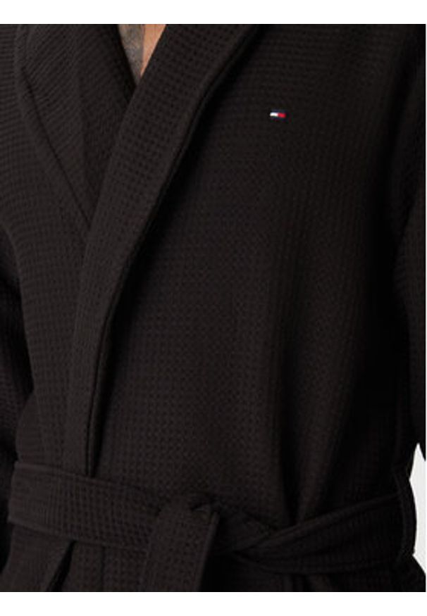 TOMMY HILFIGER - Tommy Hilfiger Szlafrok UM0UM03524 Czarny. Kolor: czarny. Materiał: bawełna