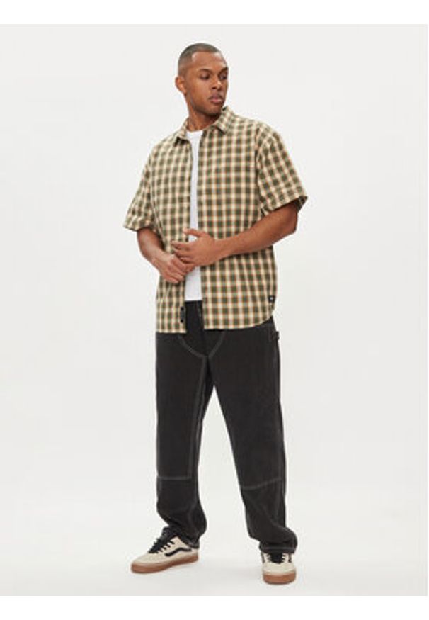 Vans Koszula Hadley Ss Woven VN000G76 Écru Regular Fit. Materiał: bawełna