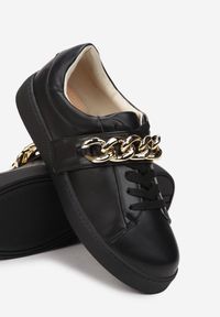 Born2be - Czarne Sneakersy Artaera. Nosek buta: okrągły. Zapięcie: rzepy. Kolor: czarny. Materiał: dzianina. Szerokość cholewki: normalna. Obcas: na płaskiej podeszwie #3