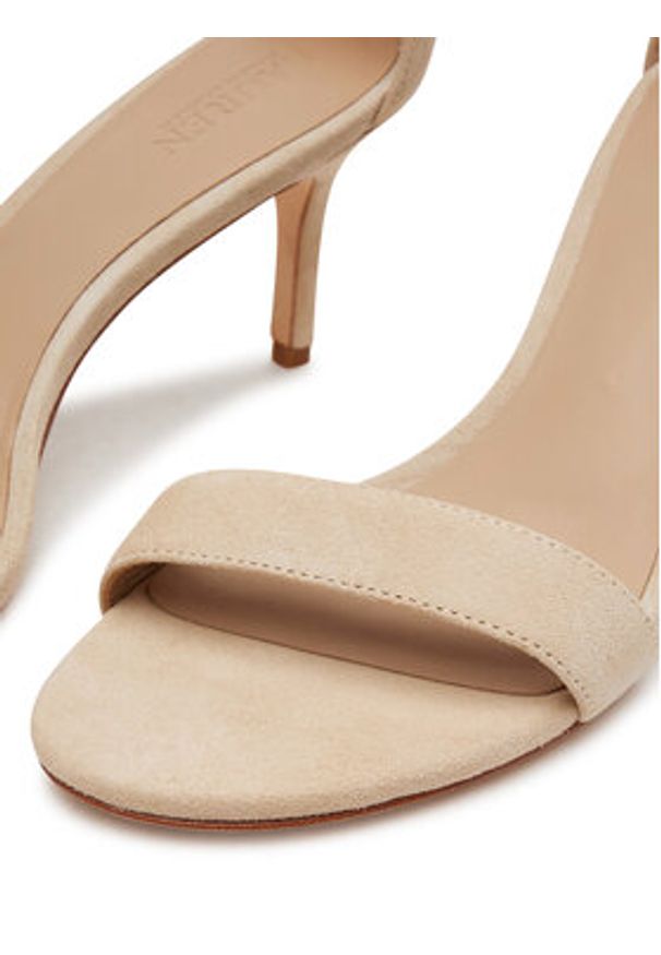 Lauren Ralph Lauren - LAUREN RALPH LAUREN Sandały 802959175008 Beżowy. Kolor: beżowy. Materiał: skóra