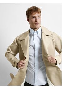 Selected Homme Trencz Archive 16091511 Beżowy Regular Fit. Kolor: beżowy. Materiał: bawełna, syntetyk