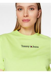 Tommy Jeans T-Shirt Serif Linear DW0DW15049 Zielony Regular Fit. Kolor: zielony. Materiał: bawełna #2